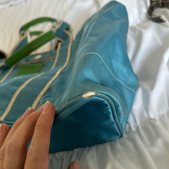 Coach Blue and Green Two Tone Hampton Bag! Used Condition. - Picture 3 of 5